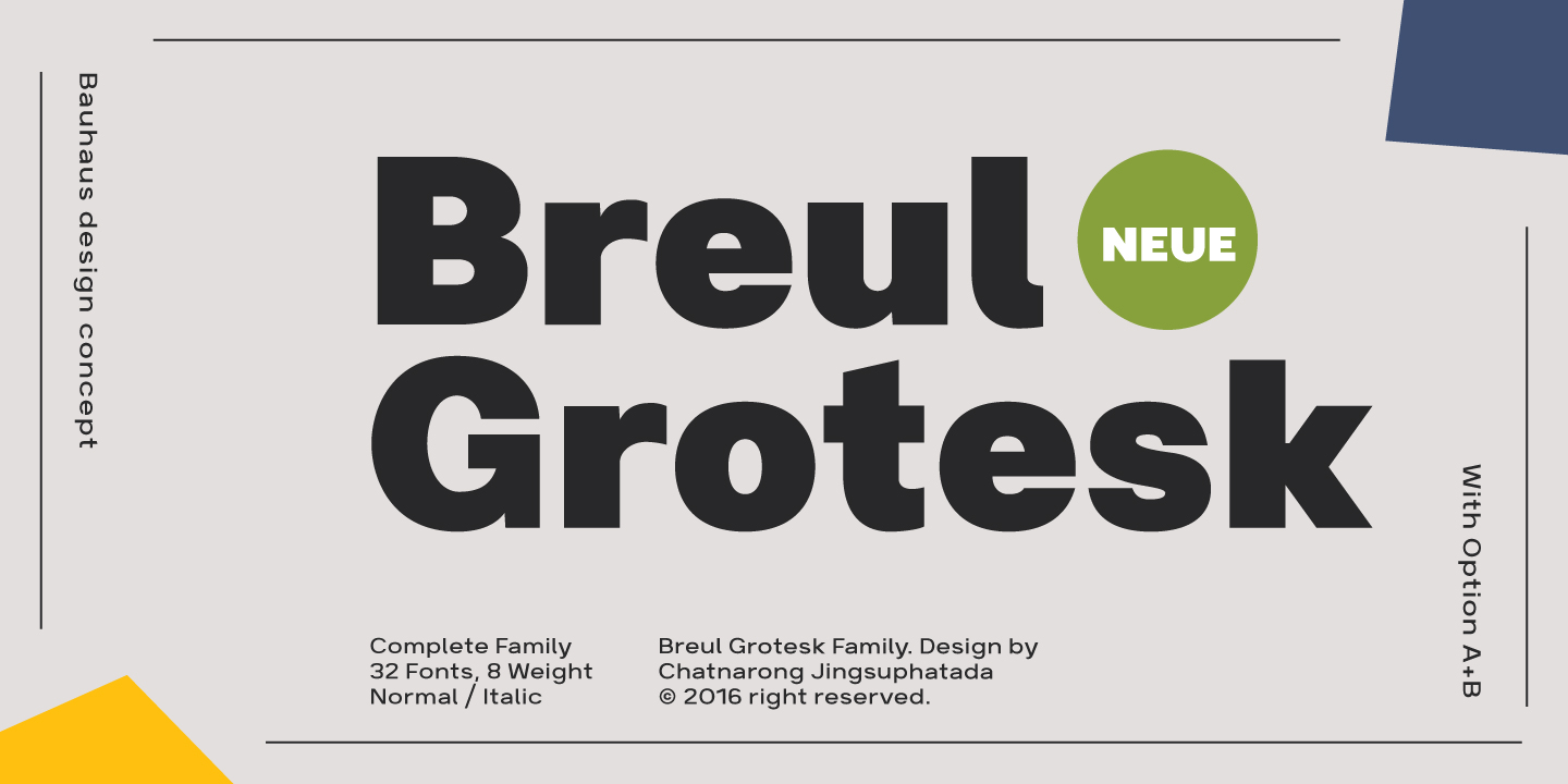 Beispiel einer Breul Grotesk B Bold Italic-Schriftart